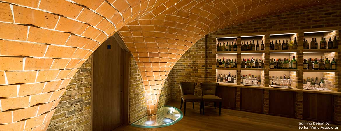 fiber optic lighting in the berry bros. & rudd wine merchants