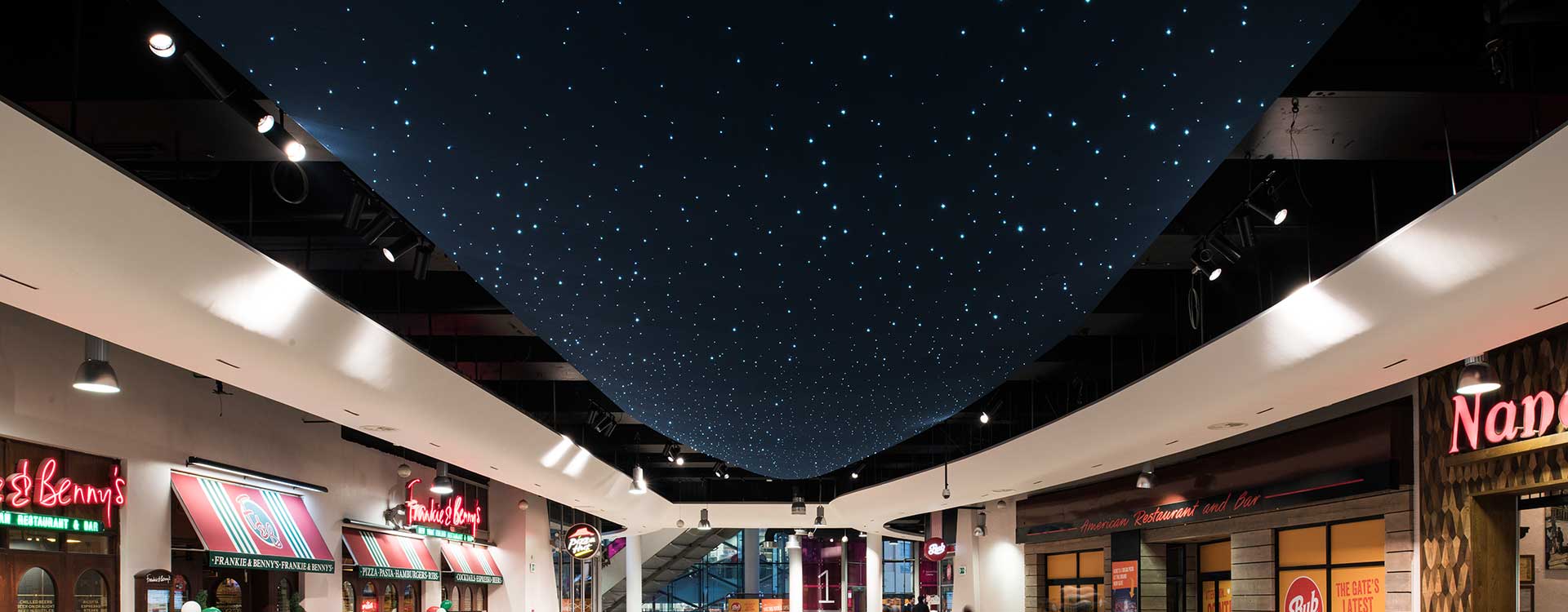 fiber optic lighting in the gate centre, newcastle