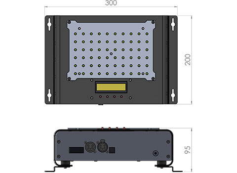 cad image of nebula rgb fiber optic illuminator