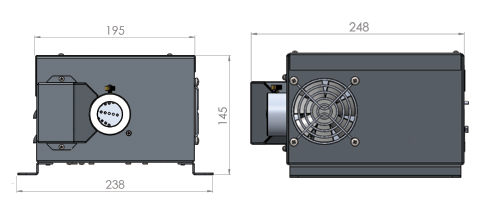 cad image of pulsar fiberoptic illuminator