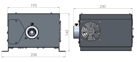 cad image of pulsar fiber optic illuminator