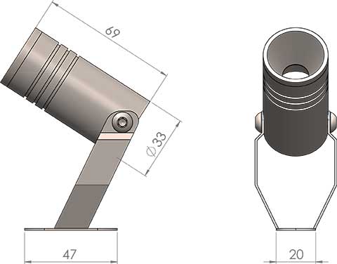 lb1 led fitting cad image