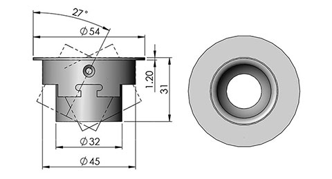 ld3 led fitting cad image