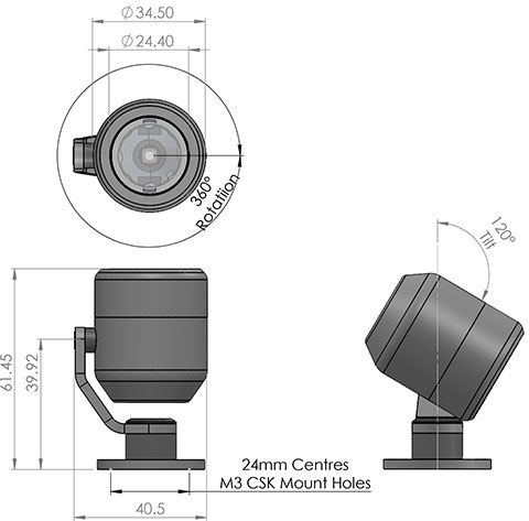 lm1 led fitting cad image