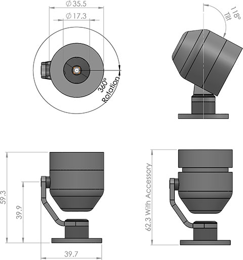 lm4 led fitting cad image