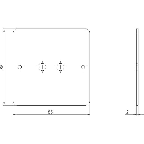 metroled dimmer plate cad