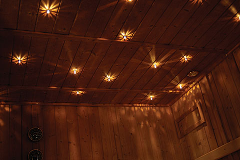 sauna crystal lighting image